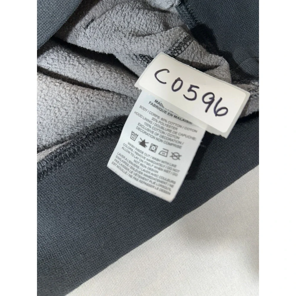Nike Mens Grey Tiger Stripe‎ Camo Fleece Hoodie Orange Logo Small